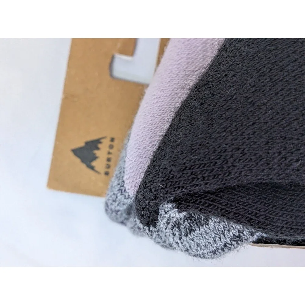Burton 2 Pack Weekend Midweight Snowboard Ski Socks Elderberry Womens S/M 4-6.5